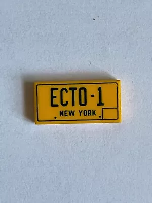 Buy RARE! Lego Tile 1 X 2 ECTO-1 NEW YORK Licence Plate Set 10274 87079pb0818 • 5.99£
