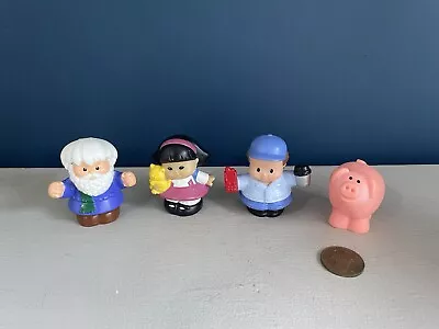 Buy Fisher Price Little People Figures + Vintage Pig Bundle X4 • 6.99£