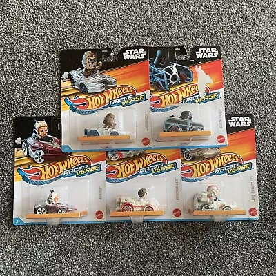 Buy Star Wars Racer Verse Luke, Leia, Ahsoka, Chewbacca & Darth Vader - Hot Wheels • 25£