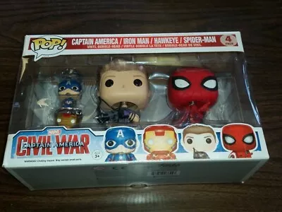 Buy Pop! #4 Captain America Iron Man Hawkeye Spiderman Marvel Vinyl Figure (box Ss1) • 20.91£