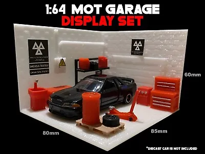 Buy 1:64 Diorama Mini MOT Garage Accessories Display Set Fit Hot Wheels • 9.99£