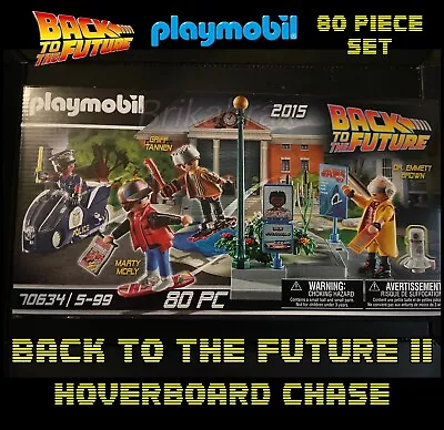 Buy Playmobil Back To The Future II 70634 Hoverboard Chase 80 Piece Set - New  • 29.99£
