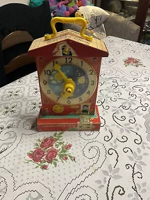 Buy Vintage Fisher Price Music Box Teaching Clock.  From The 1960’s • 10£