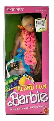 Buy Vintage 1987 Island Fun Skipper Barbie Doll / Mattel 4064 / NrfB, Original Packaging • 80.83£