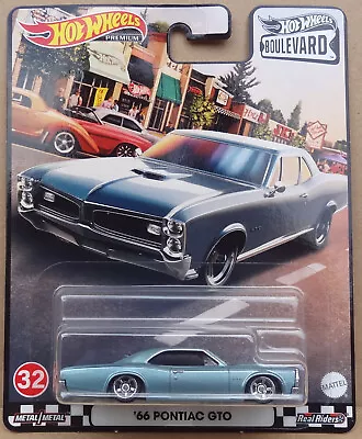 Buy Hot Wheels Premium - Car Culture / Boulevard - '66 Pontiac GTO . Metalflake Blue • 10.99£