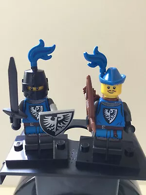Buy Medieval Black Falcon Forestmen Archer + Knight Minifigure MOC Castle - All Lego • 15.99£