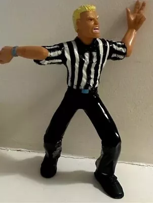 Buy VTG 1999 WCW Referee ToyBiz Wrestling Action Figure Blonde White Stripes HTF • 15£