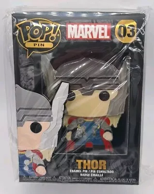 Buy Funko Pop Pin Marvel The Avengers #03 Thor NEW Large Enamel Collectible Badge • 8£