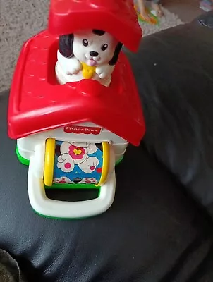 Buy Vintage Fisher Price Puppy Dog House 195 Pop Out Jack In The Box Musical Chime • 15£