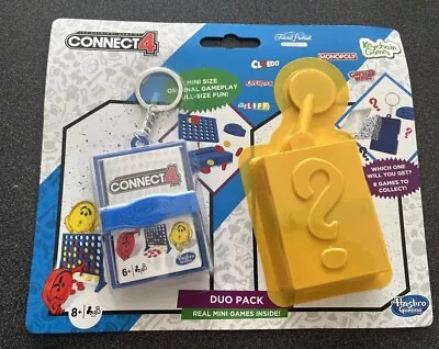 Buy Connect 4 Mini Puzzle Keychain By Hasbro Gaming With Mystery Free One • 5£