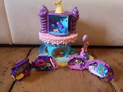 Buy Polly Pocket Pet Connects Keyring Compacts & Rainbow Mermaids Cove Ride Playset  • 10£