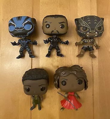 Buy X5 Marvel Funko Pop! Vinyl Black Panther Loose Bundle OOB • 40.47£