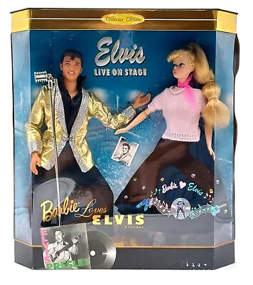 Buy 1996 Elvis Live On Stage Barbie Loves Elvis Gift Set / Mattel 17450 / NrfB, Original Packaging • 121.30£