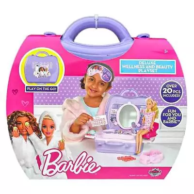 Buy Barbie Play On The Go Deluxe Wellness And Beauty Playset Over 20 Pieces Included • 12.49£