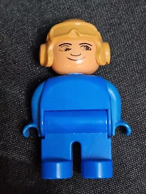 Buy Lego Duplo Vintage Pilot Blue With Brown Helmet • 3.99£