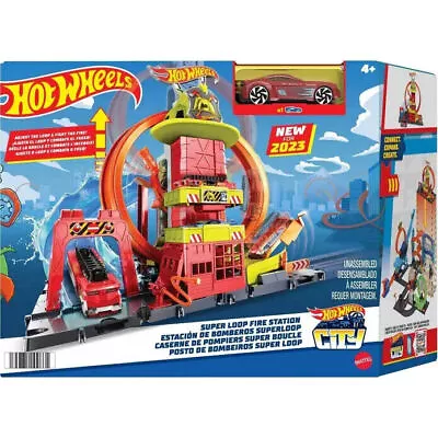 Buy Hot Wheels - City - Super Loop Fire Station **LIMITED STOCK & FREE SHIPPING** • 34.99£