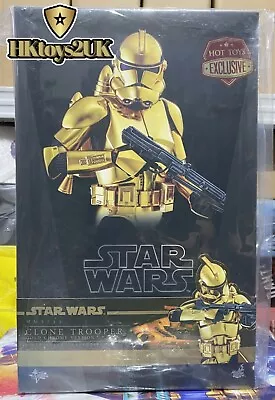 Buy Ready! Hot Toys MMS735 STAR WARS 1/6 Clone Trooper Gold Chrome Version • 266£