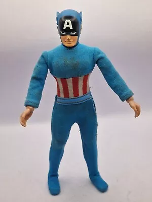 Buy Vintage Palitoy Mego - CAPTAIN AMERICA 'Fist Fighting' 8 Inch Figure From 1970s • 42.99£
