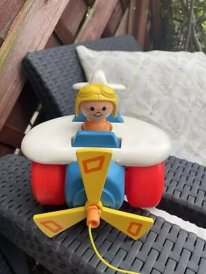 Buy Vintage Fisher Price 1980 Plane Toy Childrens Pull Along Retro • 5£