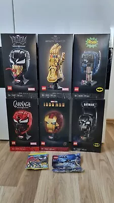 Buy LEGO Helmet Collection Including Iron Man 76165 Carnage, Infinity Glove, Batman. • 421.52£
