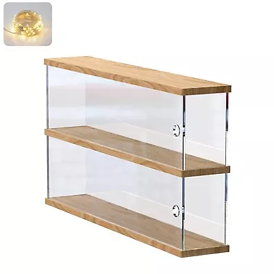 Buy Clear Acrylic Display Shelf Case For Mini Funko Pop, Wooden Display Stand Ris... • 35.18£