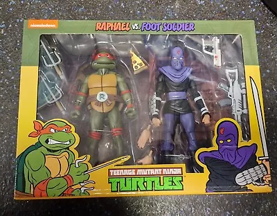 Buy Raphael Vs Foot Soldier Figures - Teenage Mutant Ninja Turtles TMNT NECA 2019 • 69.99£