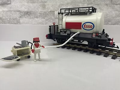 Buy Playmobil Train Petrol Tanker Esso 4108 Vintage 1982 • 135£