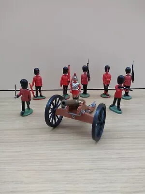 Buy Britains Vintage Plastic Toy Soldiers Job Lot X8 And Timpo Gun Carriage  • 0.99£