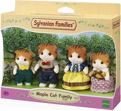Buy SET OF 4 Figure FAMILY CAT MAPLE Maple Cat SYLVANIAN FAMILIES 5290 • 29.69£