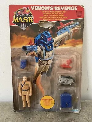 Buy Vintage VENOM'S REVENGE Kenner Mask New Under Euro MOSC Blister Good Condition 1985 • 142.48£