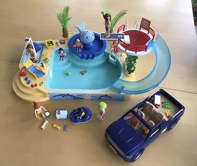 Buy Playmobil Swimming Pool 5433 With Car And Extras Bundle • 28.99£