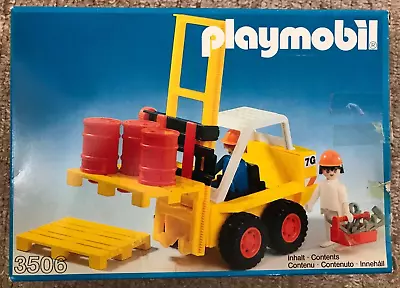 Buy Playmobil 3506 Forklift Vehicle Set Boxed - Complete - Excellent • 18£