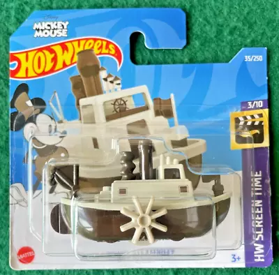 Buy Hot Wheels Disney Mickey Mouse Steamboat Hw Screen Time Mint Short Card 143 • 4.99£