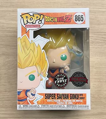 Buy Funko Pop Dragon Ball Z Super Saiyan Goku With Energy GITD CHASE #865 +Protector • 59.99£