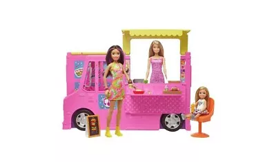 Buy Mattel Barbie Food Truck With 3 Dolls, Barbie & Sisters Restaurant Vehicle • 62.11£