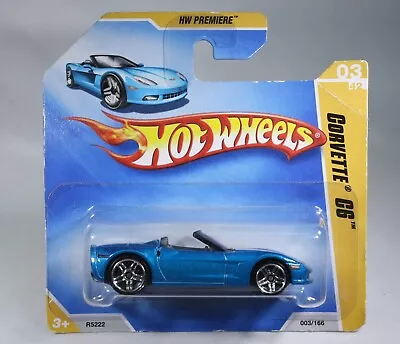 Buy Hot Wheels Chevrolet Corvette C6 Convertible In Blue HW Premiere Series R5222 • 3.99£
