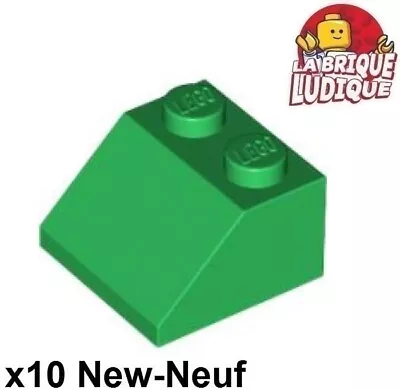 Buy LEGO 10x Slope Brick Gradient Angled Roof 45° 2x2 Green/Green 3039 New • 2.06£