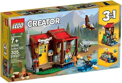 Buy LEGO 31098 Creator 3-in-1 Outback Cabin Bird Watch Tower And Canal Boat Set Wolf • 34.95£