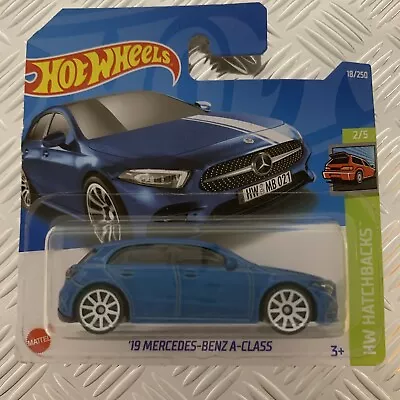 Buy Hot Wheels ‘19 Mercedes-Benz A-Class (Blue) 1:64 Mattel Diecast • 6£