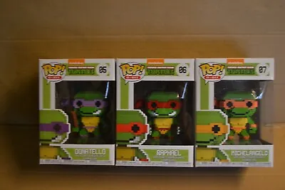 Buy  Lot Of 3 Funko Pop 8-bit Turtles Figures No. 05/06/07 New - See • 40.37£