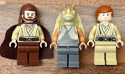 Buy LEGO STAR WARS Qui-Gon Jinn Obi-Wan Jar Jar Sw0410 Minifigures From Set 9499 • 34.99£