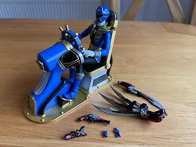 Buy Power Rangers S.H. Figuarts Gokai Blue Megaforce +full Cockpit & Accessories • 59.99£