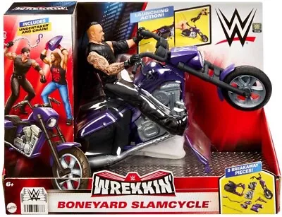 Buy WWE Wrekkin Boneyard Slamcycle Vehicle Slam Down Undertaker Action Figure Mattel • 29.99£