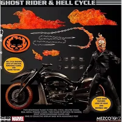 Buy Mezco Ghost Rider & Hill Bike 112 Scale Action Figure Hot Toys Zero Marvel • 749.75£