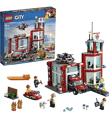 Buy Lego 60215 Fire Station Retired Complete + Instructions Minifigures & Box Used • 58£