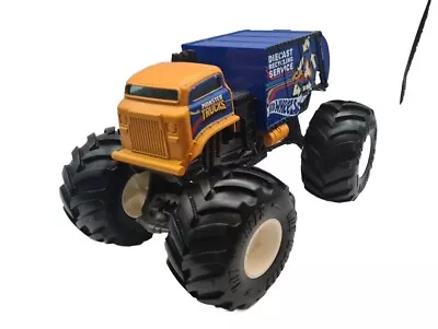 Buy Diecast Recycling Monster Truck 1:24 Hot Wheels Garbage Truck Blue • 8.90£