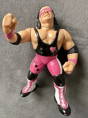 Buy Vintage 90’s Hasbro WWF / WWE Figure - Bret Hart With File Card - Rare • 25£