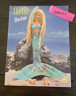 Buy 1993 Golden Barbie Mermaid 100 Piece Puzzle 11.5”x15 • 4.19£