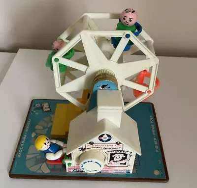 Buy Vintage Fisher Price Merry-Go-Round Ferris Wheel 1966 Musical Wind-up A3 • 10£