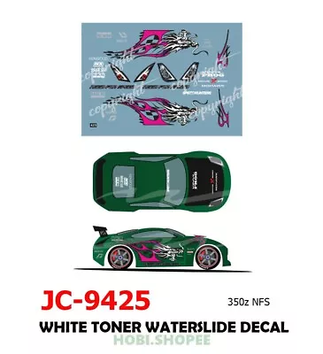 Buy JC-9425 White Toner Waterslide Decals # 350z NFS - 1:64 Hot Wheels • 3.71£